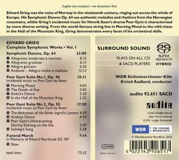 SACD Edvard Grieg: Complete Symphonic Works • Vol. 1 114574