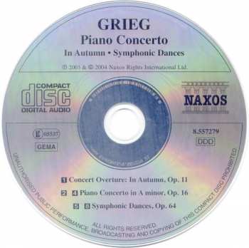 CD Edvard Grieg: Piano Concerto • Symphonic Dances 155146