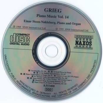 CD Edvard Grieg: Piano Music Vol. 14 427385