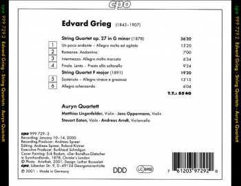 CD Edvard Grieg: String Quartets 155656