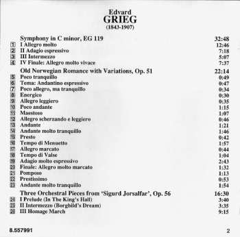 CD Edvard Grieg: Symphony In C Minor - Three Pieces Form 'Sigurd Jorsalfar' 440392