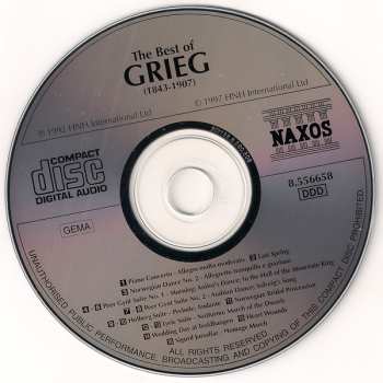 CD Edvard Grieg: The Best Of Grieg 520994
