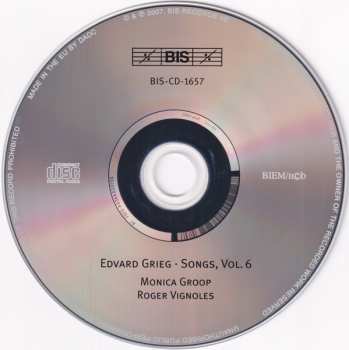 CD Edvard Grieg: The Complete Songs Vol. 6 111417