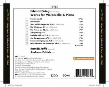 CD Edvard Grieg: Works For Violoncello & Piano 192804