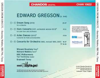 CD Edward Gregson: Dream Song - Aztec Dances - Horn Concerto - Concerto For Orchestra 321240