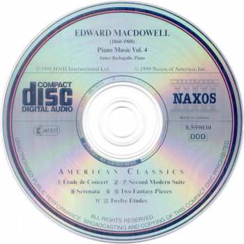 CD Edward MacDowell: Piano Music Vol. 4 324398
