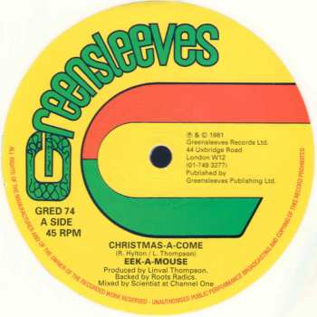 LP Eek-A-Mouse: Christmas-A-Come / Gone Water Gone 332054