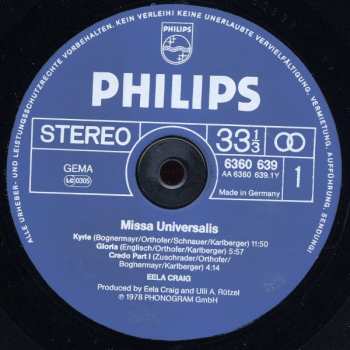 LP Eela Craig: Missa Universalis 509622