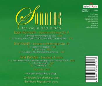 CD Egon Kornauth: Sonatas For Violin And Piano  374052