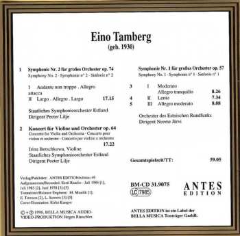 CD Eino Tamberg: Symphony No. 2, Concerto for Violin and Orchestra, Symphony No. 1 529018