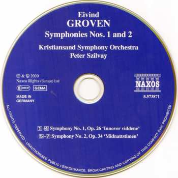 CD Eivind Groven: Symphonies Nos. 1 And 2 277953