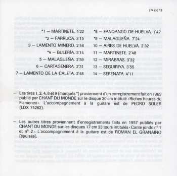 CD El Niño De Almaden: Grands Cantaores Du Flamenco - Volume 2 250722
