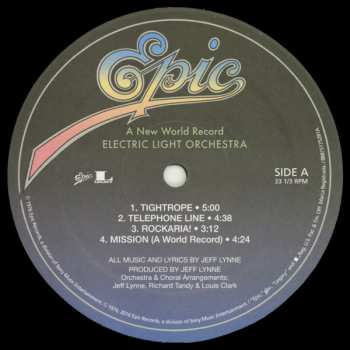 LP Electric Light Orchestra: A New World Record 847