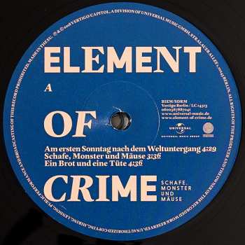 2LP Element Of Crime: Schafe, Monster Und Mäuse 70483