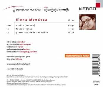 CD Elena Mendoza: Niebla-Szenen / Fe De Erratas / Gramática De Lo Indecible 373434