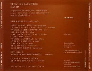 CD Eleni Karaindrou: David 182748