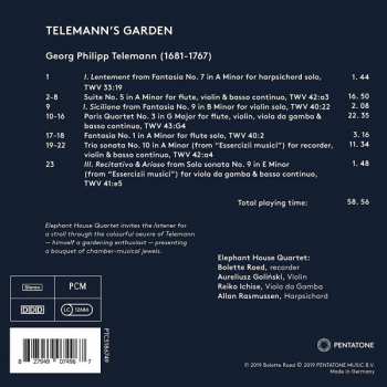 CD Elephant House Quartet: Telemann's Garden DIGI 191851