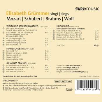 CD Elisabeth Grümmer: Elisabeth Grümmer Sings Mozart Schubert Brahms Wolf 118646