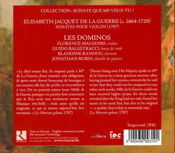 CD Élisabeth Jacquet de La Guerre: Elisabeth Jacquet De La Guerre. Sonates Pour Violon 304811
