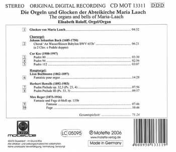 CD Elisabeth Roloff: Die Orgeln Und Glocken Der Abteikirche Maria Laach = The Organs And Bells Of Maria-Laach 440008