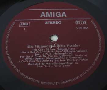 LP Ella Fitzgerald: Ella Fitzgerald Und Billie Holiday 540774