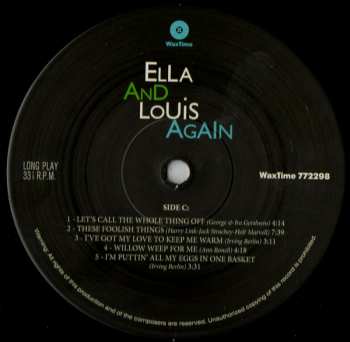 2LP Ella Fitzgerald: Ella And Louis Again LTD 412171