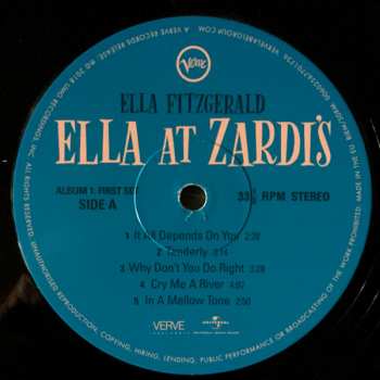 2LP Ella Fitzgerald: Ella At Zardi's 309071