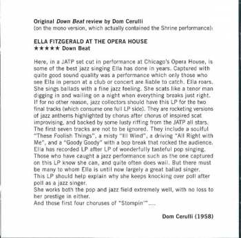 CD Ella Fitzgerald: Ella Fitzgerald At The Opera House 233644
