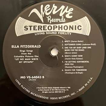 LP Ella Fitzgerald: Ella Fitzgerald Sings Songs From Let No Man Write My Epitaph 528220
