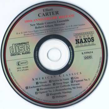 CD/DVD Elliott Carter: 100th Anniversary Release -  Mosaic / Dialogues 312196