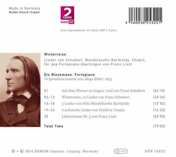 CD Els Biesemans: Winterreise (Lieder Von Schubert, Mendelssohn Bartholdy, Chopin, Für Das Fortepiano Übertragen Von Franz Liszt) 283023