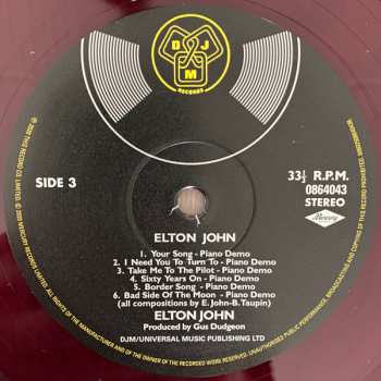 2LP Elton John: Elton John CLR | LTD