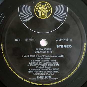 LP Elton John: Greatest Hits