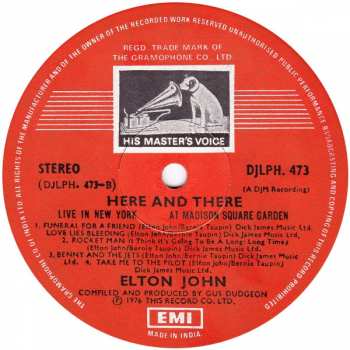 LP Elton John: Here And There 158201