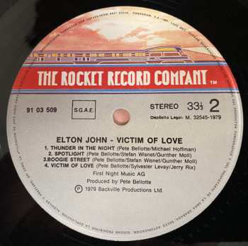 LP Elton John: Victim Of Love