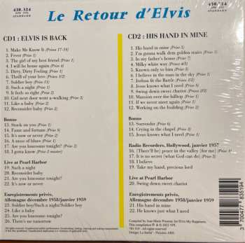 2CD Elvis Presley: Le Retour D' Elvis (Is Back & His Hand In Mine) 410274