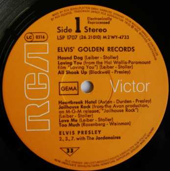 LP Elvis Presley: Elvis' Golden Records Volume 1 CLR 511030