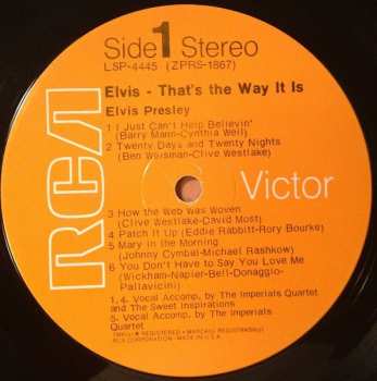 4LP Elvis Presley: That's The Way It Is