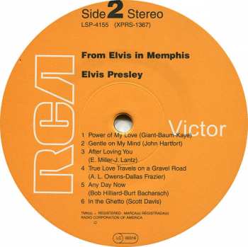LP Elvis Presley: From Elvis In Memphis LTD 89682