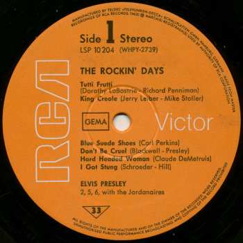 LP Elvis Presley: The Rockin' Days 533274