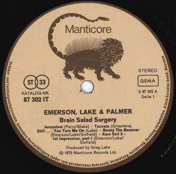 LP Emerson, Lake & Palmer: Brain Salad Surgery