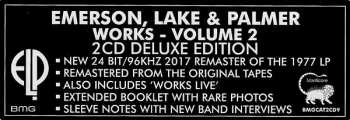 2CD Emerson, Lake & Palmer: Works Volume 2 DLX