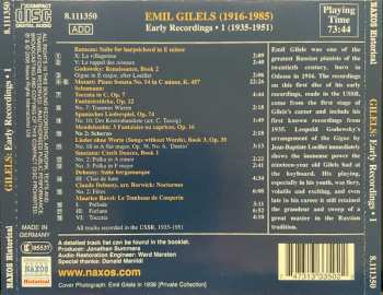 CD Emil Gilels: Early / Recordings • 1 / 1935-1951 307895