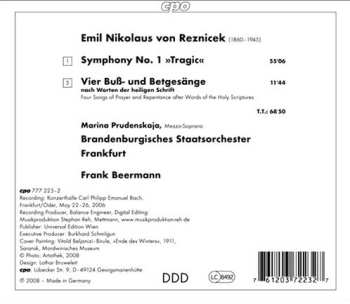 CD Emil Nikolaus Von Reznicek: Symphony 1 476647