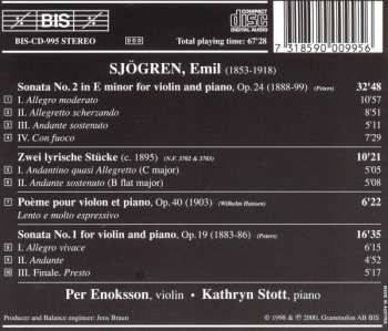 CD Emil Sjögren: Violin Sonatas No. 1 & No. 2; Zwei Lyrische Stücke; Poème 456728
