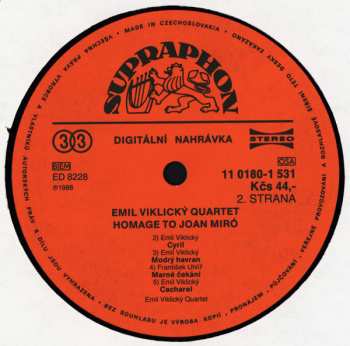 LP Emil Viklický Quartet: Homage To Joan Miró 100426