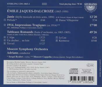 CD Emile Jaques-Dalcroze: Janie • 1914, Impressions Tragiques • Tableaux Romands 305346