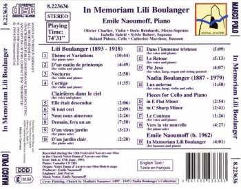 CD Emile Naoumoff: In Memorial Lili Boulanger 116596