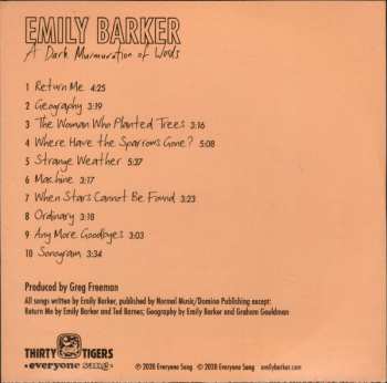CD Emily Barker: A Dark Murmuration Of Words DLX 117436