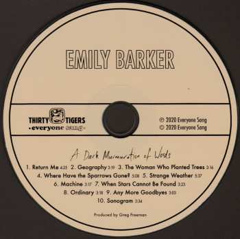 CD Emily Barker: A Dark Murmuration Of Words DLX 117436